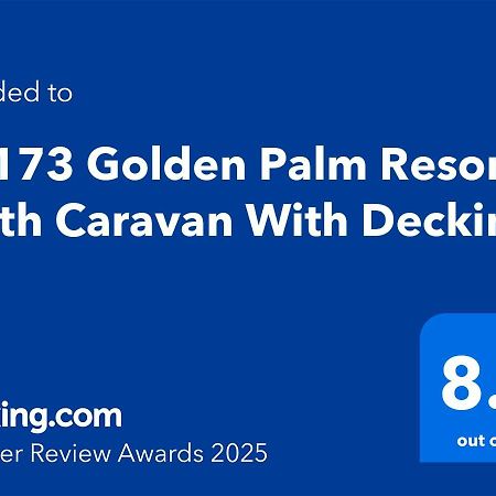 Pg173 Golden Palm Resort 6 Berth Caravan With Decking Chapel St Leonards Zewnętrze zdjęcie